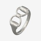 Solid Sterling Silver Snaffle Bit Design Equestrian Ring by Gemma J - Gallop Guru