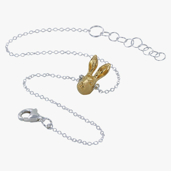 Sterling Silver and Gold Hare Bracelet