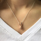 Sterling Silver and 18ct Rose Gold Plate Hare Head Necklace - Gallop Guru