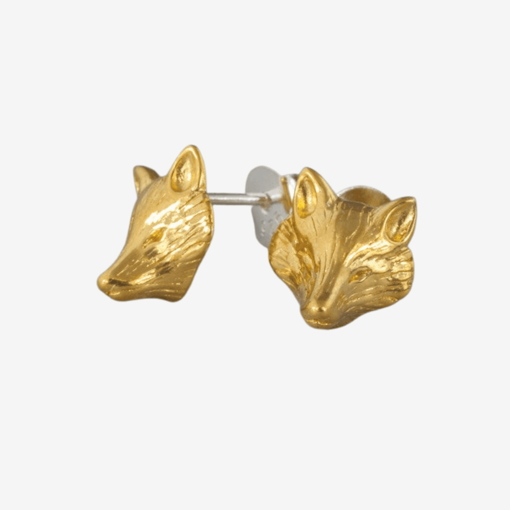 Child's Black And White Cubic Zirconia Fox Stud Earrings In 10K Gold - Foto 10