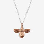 Sterling Silver and Rose Gold Plate Bumble Bee Necklace - Gallop Guru