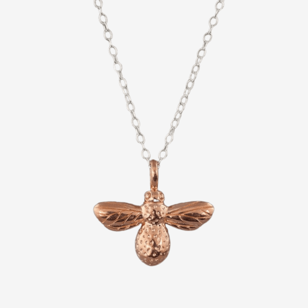 Chain Necklace Sterling Silver Bumble Bee Necklace Rose Gold Kiara