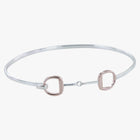 Sterling Silver and 18ct Rose Gold Vermeil Snaffle Cuff Bracelet