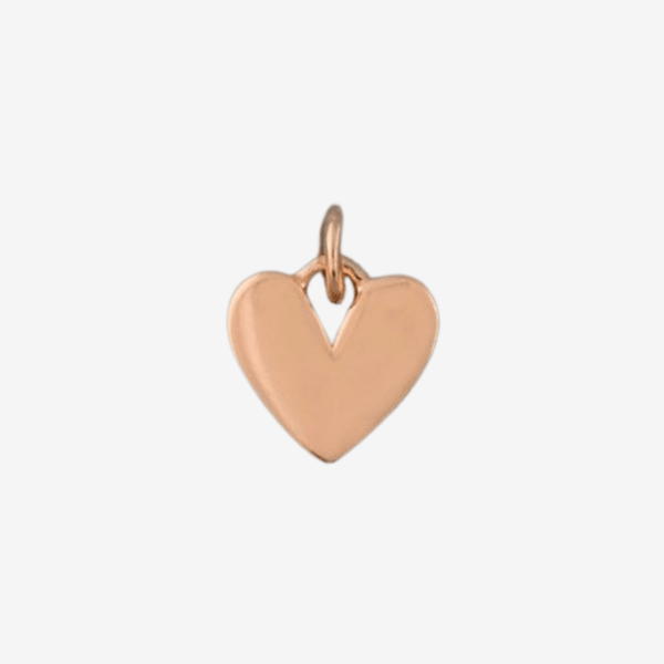 Sterling Silver and Rose Gold Plated Heart Charm - Gallop Guru