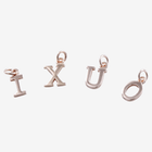 Sterling Silver and Rose Gold Vermeil Plated Single Letter Charm - Gallop Guru