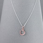 Sterling Silver and Rose Plate Horseshoe Child's Necklace - Gallop Guru
