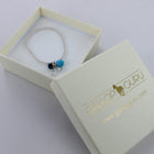 Sterling Silver Beaded Bracelet with Stirrup Charm