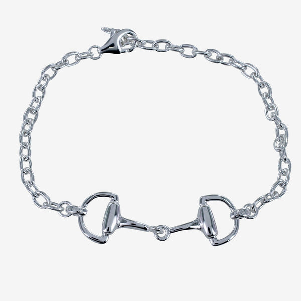 Sterling Silver Chunky Snaffle Chain Bracelet