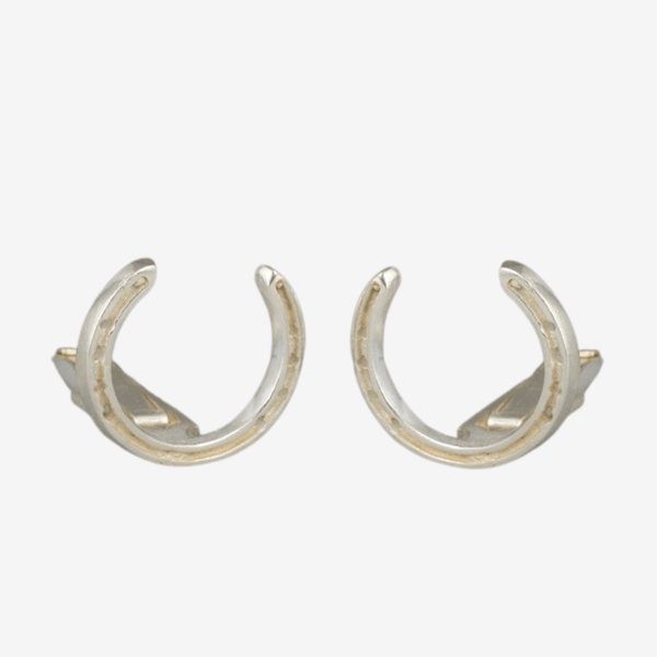 Sterling Silver Horseshoe Cufflinks by Hiho