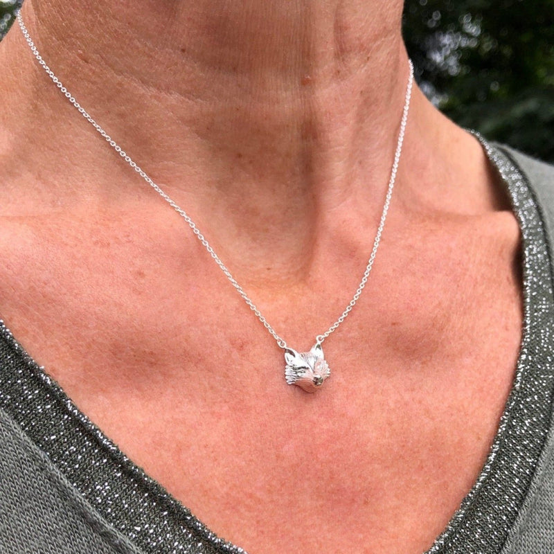 fox wax seal necklace - hark away - wax seal jewelry | suegray jewelry