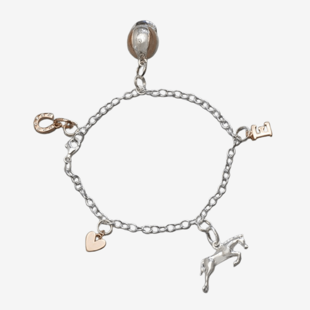Equestrian Charm Bracelet Sterling SIlver Gallop Guru