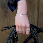 Sterling Silver Personalised Charm Cuff Bracelet - Gallop Guru