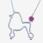 Sterling Silver Poodle Silhouette Dog Necklace - Gallop Guru