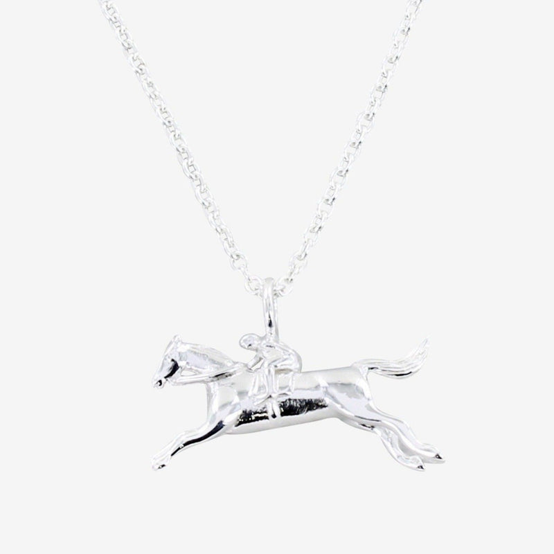Sterling Silver Racehorse Necklace