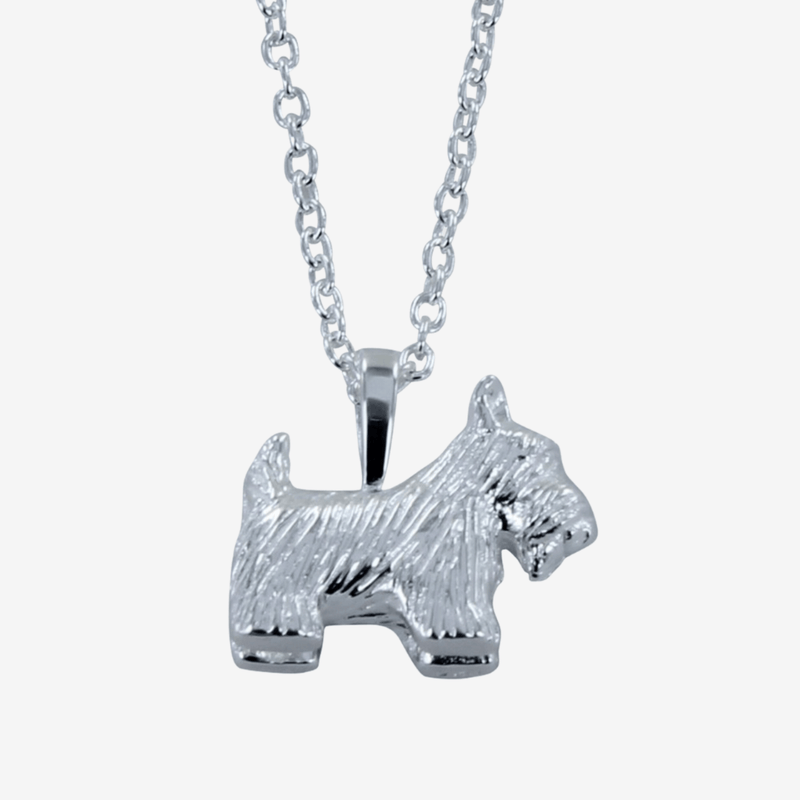 Sterling Silver Scottie Dog Necklace - Gallop Guru
