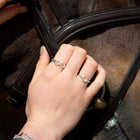 Sterling Silver Sparkly Snaffle Bit Equestrian Ring with Cubic Zirconia by Gemma J - Gallop Guru