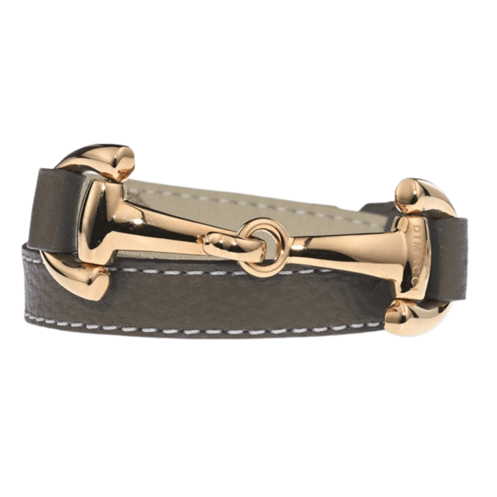 Snaffle Bracelet by Dimacci | Taupe Leather | Gallop Guru