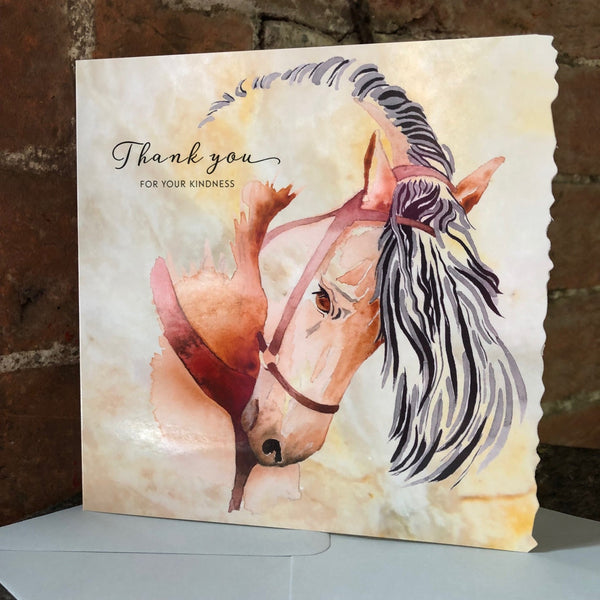 Thank you For Your Kindness Greeting Card - Gallop Guru