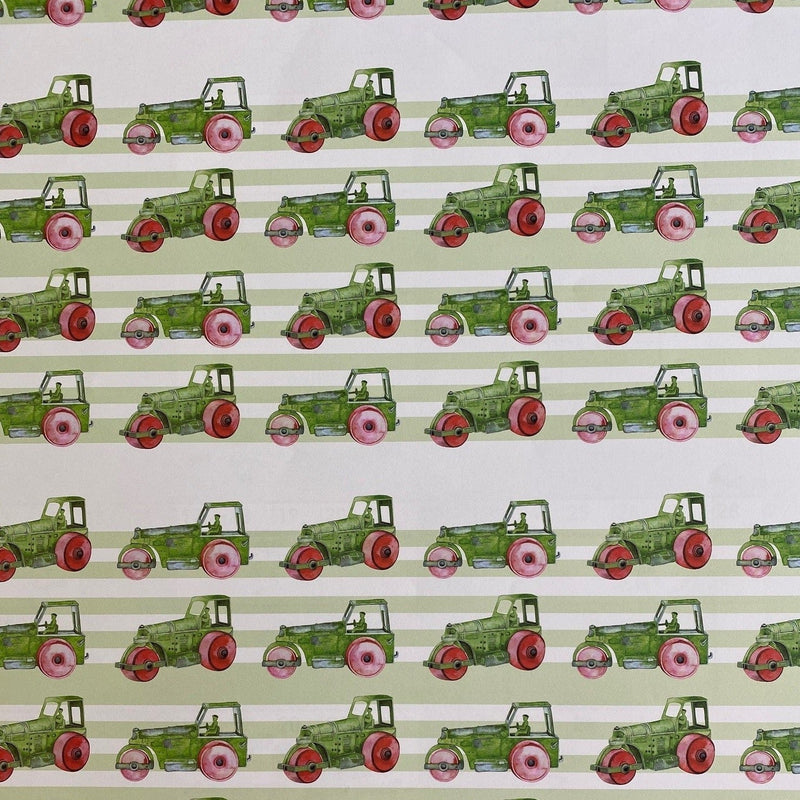 Tractor or Steam Roller Wrapping Paper - Gallop Guru