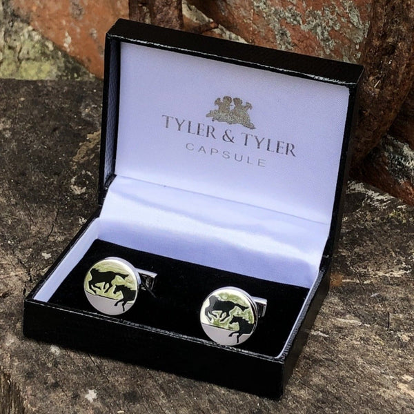 thumbnail image 2 of MRCUFF Horseshoe Cufflinks - Racing Theme With Gift Box & Polishing Cloth 2 of 13