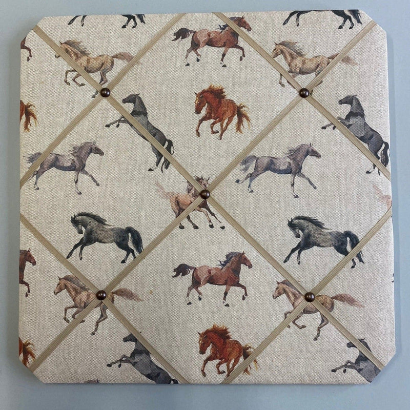 Wild Horses Print Covered Pin Board - Gallop Guru